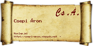 Csepi Áron névjegykártya