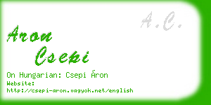 aron csepi business card